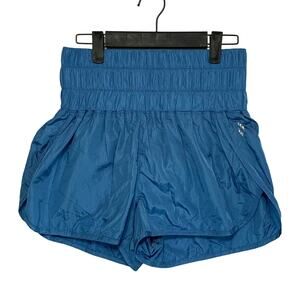 Free People FP Movement The Way Home Shorts Women's Sz M Blue Workouts High Rise